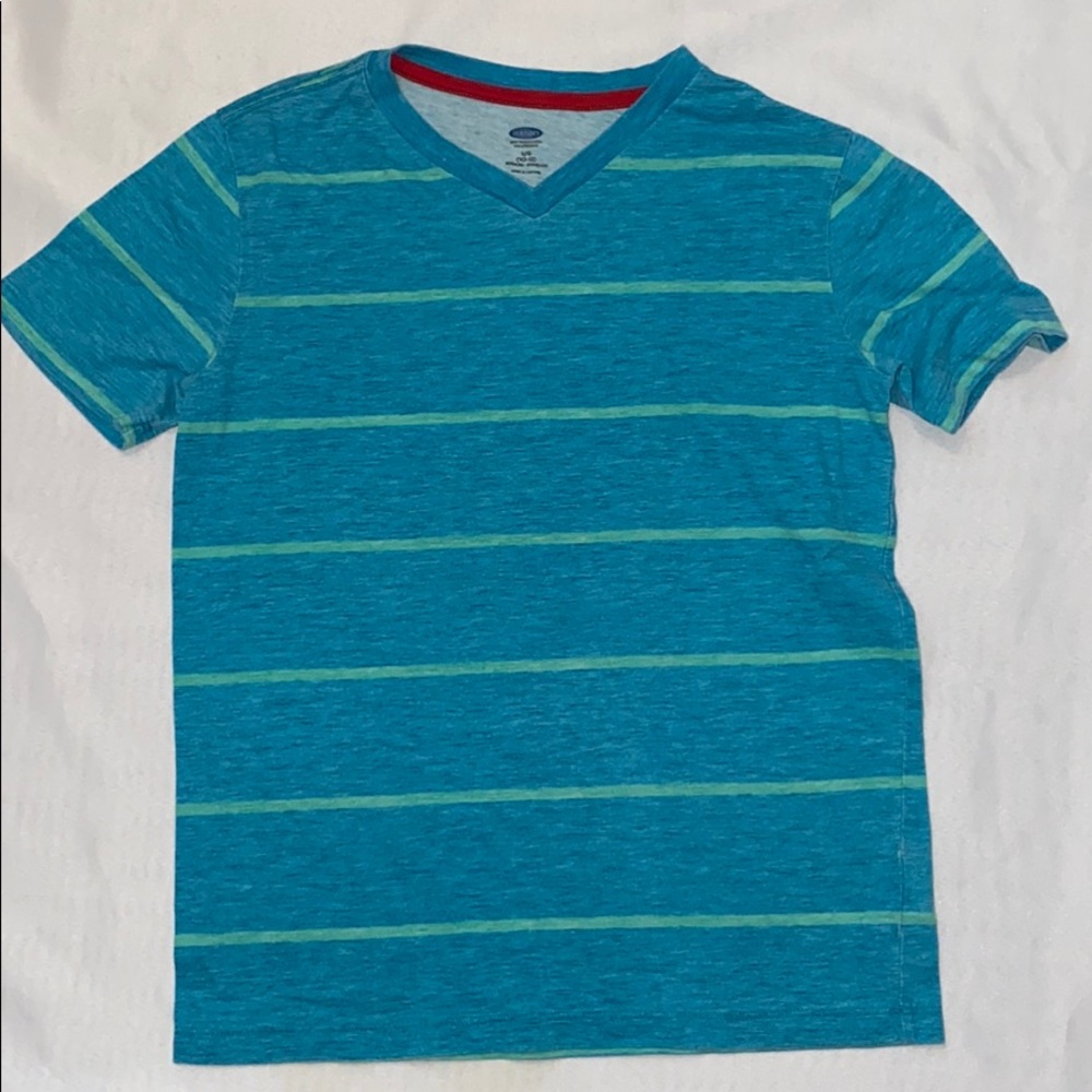 Old Navy Boys Large Blue V neck Tee